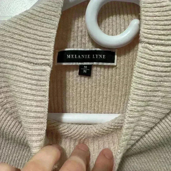 Melanie Lynn Mock Neck Light Pink Sweater size medium Women’s - Picture 4 of 5